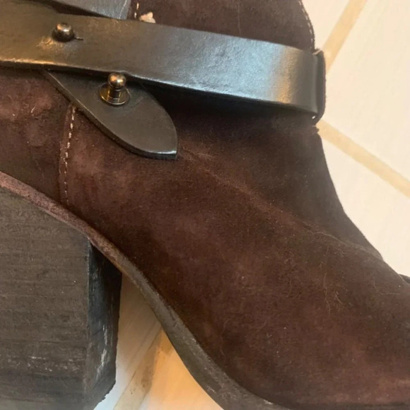 Rag and  Bone Brown Suede Harrow Ankle Booties 37 - Picture 16 of 16